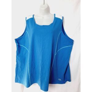 Liz & me blue stretch activewear sz 3X tank top